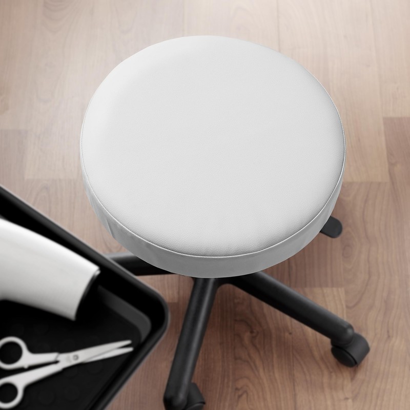 Saloniture 2-Pack Round Stool Seat Cover, 17-1/2 Inch Waterproof Slipcover