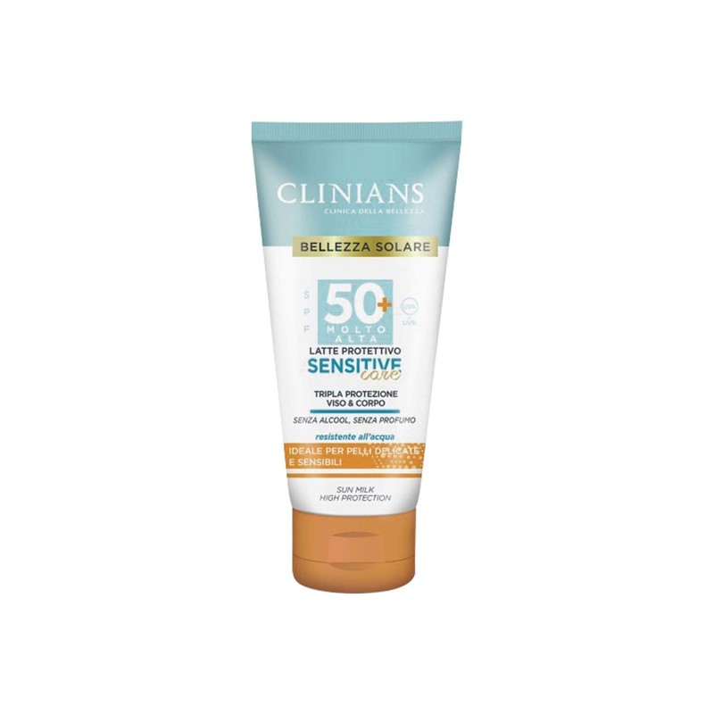 Clinians Schönheits-Solar-Milch Sensitive LSF 50+, 150 ml