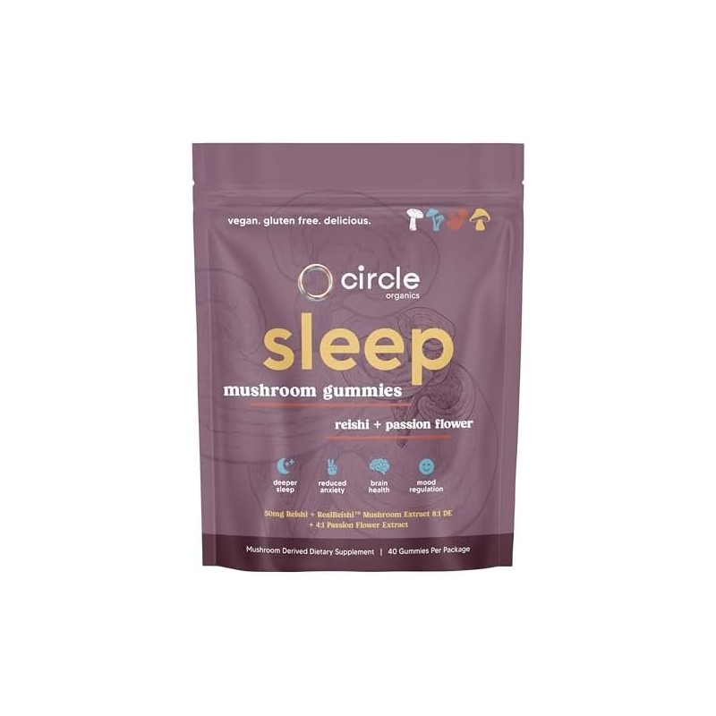 Sleep Mushroom Gummies 40 ct – Reishi + Passion Flower