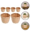 ABOOFAN 6pcs Mini Woven, Miniature Flower Woodchip Easter Egg Small