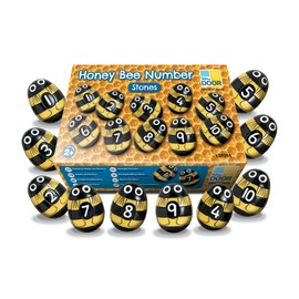 Yellow Door Honey Bee Number Stones, Set of 20