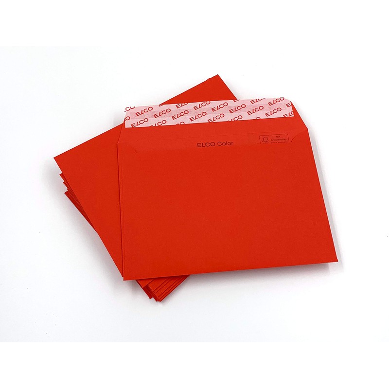 ELCO C6 Red Intensive Red Envelopes C6 = 162 x