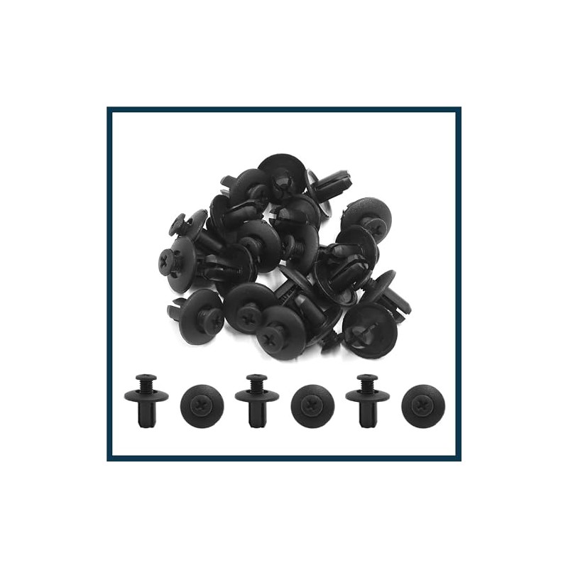 TUCKBOLD 20PCS Interior Push in Expanding Screw Plastic Rivets for