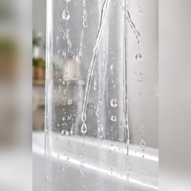 Clear PEVA Shower Curtain Liner for Bathroom – Waterproof Design with Weighted Bottom Magnets for Shower & Bath