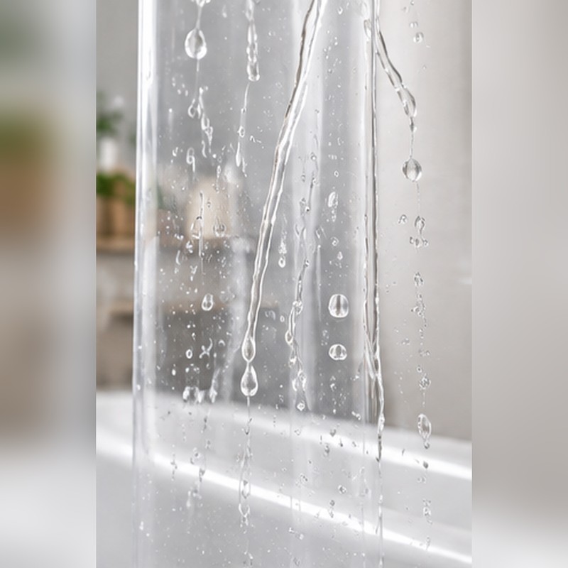 Clear PEVA Shower Curtain Liner for Bathroom – Waterproof Design