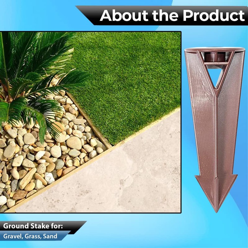 MIK Solutions Plastic Ground Replacement Landscape Light Stake Heavy Duty