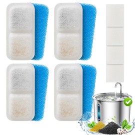 oneisall PWF-001 Cat Water Fountain Filter, Set of 4, Water Fountain Unit sold separately, Applicable only to 2L water heater model PWF-001