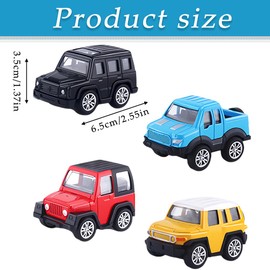 YCFAIIKG Set of 4 Mini Pull Back Toy Cars, Mini Pull Back Cars Set, Alloy Toy Car, Small Cars with Retraction, Children's Toy Vehicles for Toddlers, Girls, Boys, Toy Gift