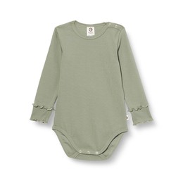 Müsli by Green Cotton Baby Boys Cozy Me Rib L/S Body Base Layer, Poetry Green