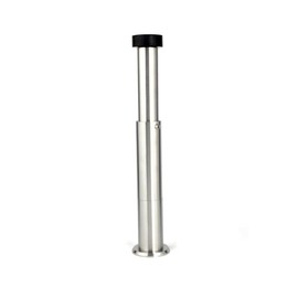 EVI | Wall Mounted Doorstop | Natural Silicone Black Rubber | Adhesive or Screw Installation | Stainless Steel | 3.4''-6.5'' Regulable Length | Mod. 182 and KIT