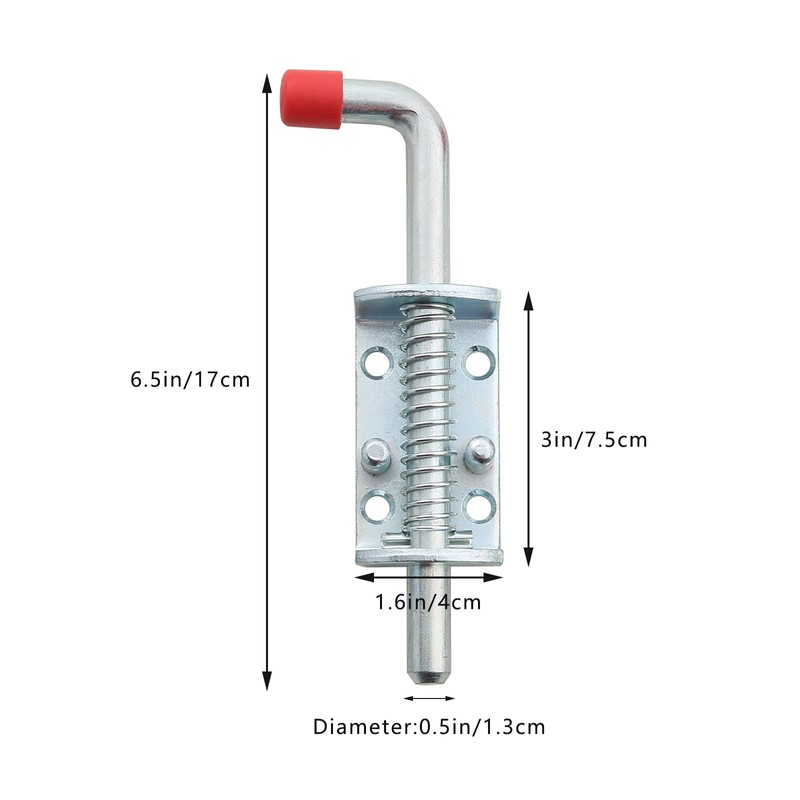 NATGAI Metal Lock Barrel Bolt Spring Loaded Locking Latch 6.5"