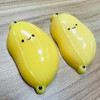 2Pcs Handmade Banana Taba Squishy,Ultra Soft Squishy Silicone Squeeze Chick