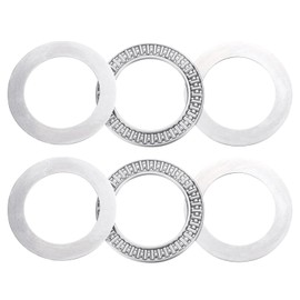 QUARKZMAN 2pcs AXK3552 2AS Axial Needle Roller Bearing with Washers 1.38" ID 1.97" OD 0.16" Thickness Lawnmower Truck Power Steering Chrome Steel