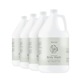 Amenie Lavender Mint Body Wash - Case of 4 Gallons, Refreshing & Nourishing Wash for All Skin Types, Natural & Paraben-free, Bulk Size for Spa & Hotel Use
