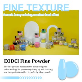 EODCI Dip Powder, 28 g, Blue Nail Dipping Powder, French Dipping Powder Collection System, Nail Art Starter Manicure for Salon DIY & Home, No Nail Lamp Required, Odourless and Long-Lasting