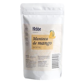HEBBE - Manteca de Mango 250 g | Nutre y Repara Piel Seca | Calmante Post Solar | No Obstruye Poros | Uso Cosmético