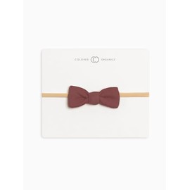 Colored Organics Baby Organic Cotton Dainty Bow Headband - Infant Girls - Berry