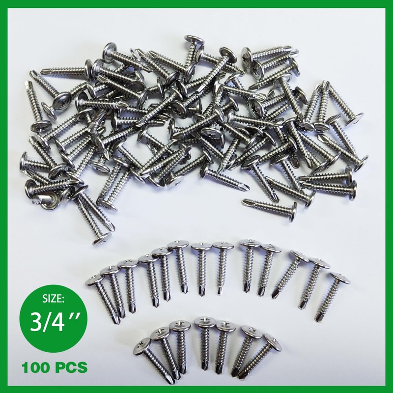 410 Stainless #8 x 3/4" Tapping Screws for Metal Sheet