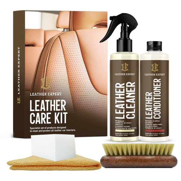 Lederpflege Auto und Reinigung Set - Lederreiniger Auto 250 ml