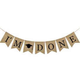 I'm Done Graduation Banner Congratulations Graduate Banner College Graduation Party Decorations Congrats Grad Party Supplies for College Photo Props