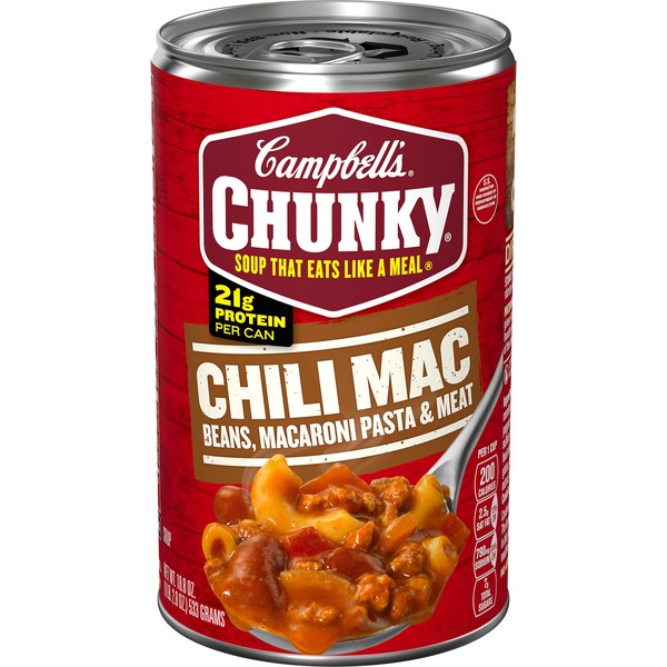 Campbell's Chunky Soup, Chili Mac, 18.8 Ounce Can (Case Of 12)