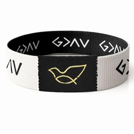 TLOEP Daily Bible Verse Bracelet – Christian Gift for Women & Men | Scan to Read 1000+ Scriptures | Inspirational Bible Verse Bracelets (#2 - God is Greater Than the Highs and Lows)