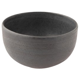Marui Pottery MR-3-4569 Shigaraki Ware Hephamon, Donburi Rice Bowl, Capacity: Approx. 20.3 fl oz (600 ml), Comb Sumiguro, Black