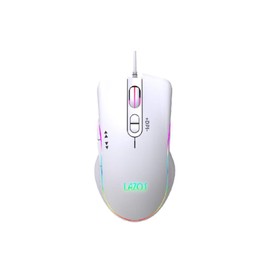 LAZOS L-MSG7-W RGB Gaming Mouse 7 Button White Mouse for PC PC Gaming