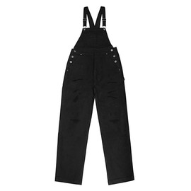 Hybrid & Company Womens Casual Destructed Adjustable Denim Jumpsuit Stretch Overalls Jeans Pants, Pvj156999-black Ripp, X-Large