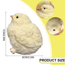 Generic Handmade Taba Squishy Chick Ultra Soft Squishy Fidget Squeeze Toys, TPR Squeeze Toys for Stress Relief Sensory Toys, Squishies for Adults Party Favors Pinch Family Squishy Toys (Chic)