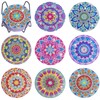 Dmiuhbl 8Pcs Mandala Diamond Art Coasters kits with Holder 5D
