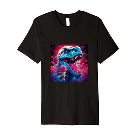 T-Rex Eating Ice Cream Tyrannosaurus Rex Premium T-Shirt