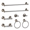 BGL Bathroom Hardware Set Brushed Nickel Adjustable Expandable Bath Towel