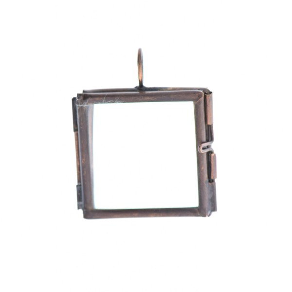 HHH Designs Glass Pane Locket | Antique Copper Finish |