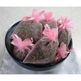 Ellasown Set of 11 Lavender Sachets made with  Pink Organza Bags