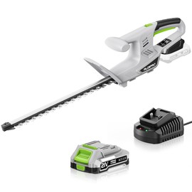 Cordless Hedge Trimmer Ultra-Lightweight 3.7lbs, 18-Inch Blade & 5/8" Cut Diameter, 21V Electric Trimmer Dual Safety Switch, 2.0Ah Battery and Charger, Perfect for Seniors and Women, Home Gardening