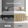 FreshCulture - Falda de cama King con volantes para cama