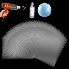 CANWUPON Shrink Wrap Bags, 400 Pcs 4x6 Inches Clear PVC Heat Seal Bags for Soap Sleeve Packaging, Bath Bomb,Shoes,Jars,Gift,Tumbler,Heat Sublimation Film for Homemade DIY Projects