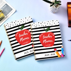 2025-2026 Teacher Planner, Lesson Planner 2025-2026, July 2025 - June 2026, 8.5" x 11", Spiral Bound, Colorful Monthly Tabs