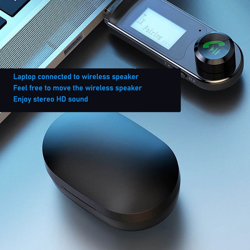 Bluetooth Transmitter Receiver Multifunctional 3D Stereo Sound Built in Mic