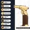 Dual Flame Butane Torch Gun - Refillable Luxury Hand Held