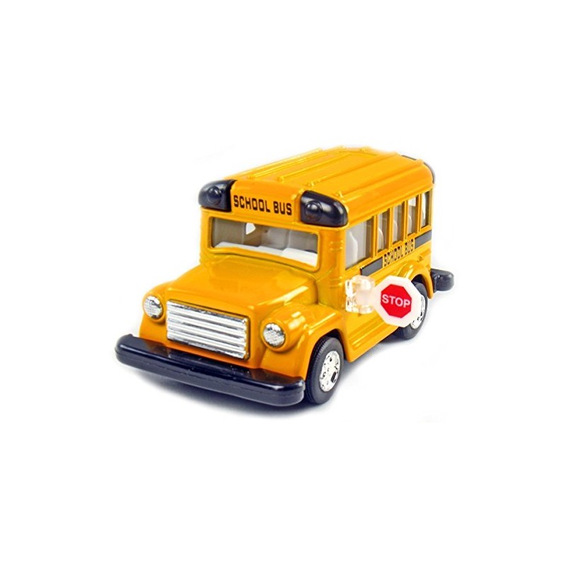 KiNSMART 4" Die Cast Metal Short School Bus with Pullback