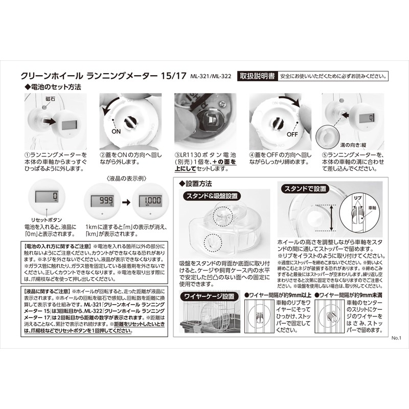 Minimal Land Clean Wheel Running Meter 15