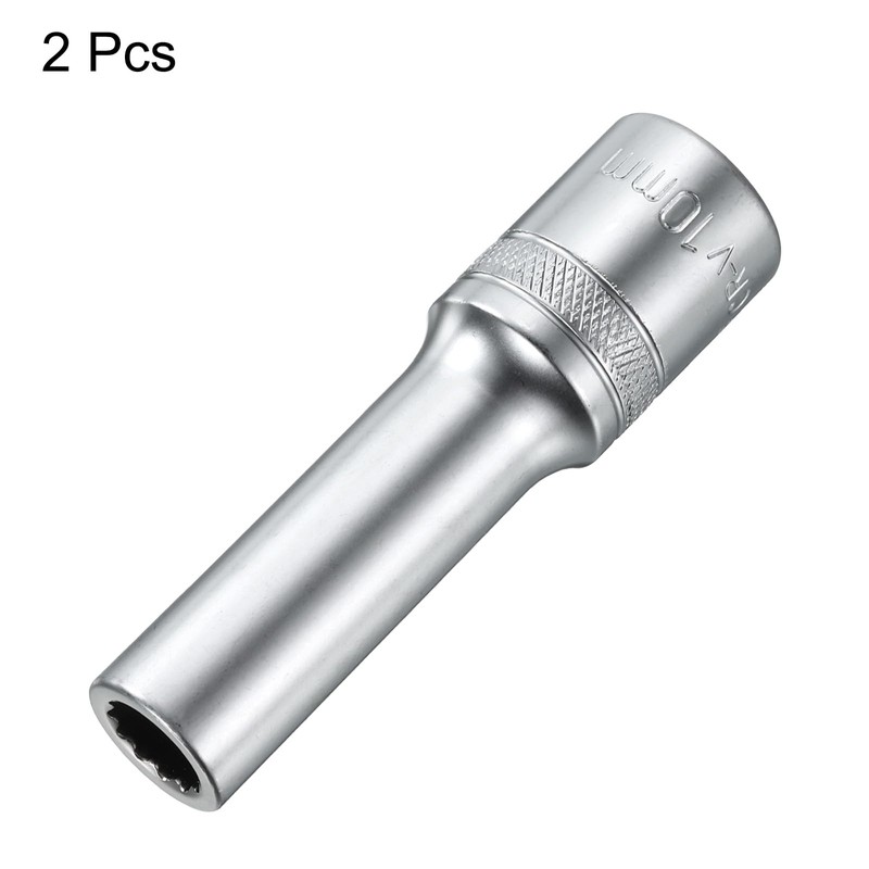 sourcing map 2pcs 1/2" Drive by 10mm 12-Point Deep Socket