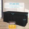4 Packs Black Table Clothes for 8 Foot Rectangle Tables,