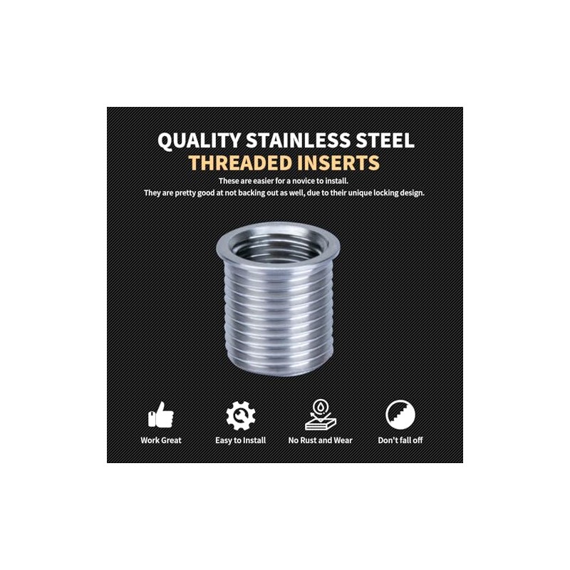 SENNMONN Thread Repair Inserts M14X1.5X 17.8MM Insert Qty 10 Stainless