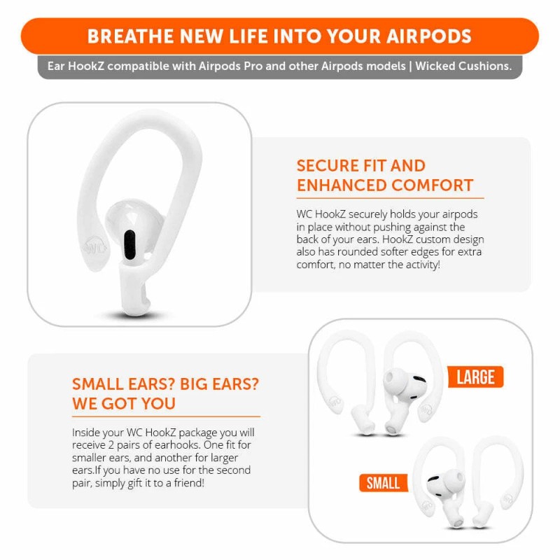 Multiple Brands WC HookZ - Ear Hooks for Airpods Pro,