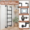 5-Rung Wall Mounted Metal Step Ladder, Basement Window Well Egress