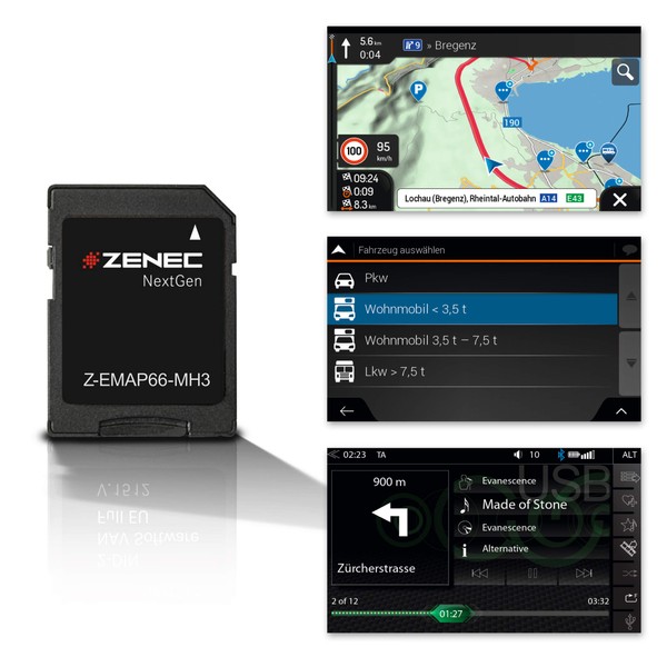 ZENEC Z-EMAP66-MH3: Micro SD Card with Motorhome Navigation for ZENEC