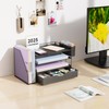 gianotter Wood Desk Organizers and Accessories with File Holder, 4-Tier